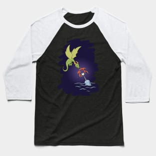 Dragon Narwhal Marshmallow Roast Baseball T-Shirt